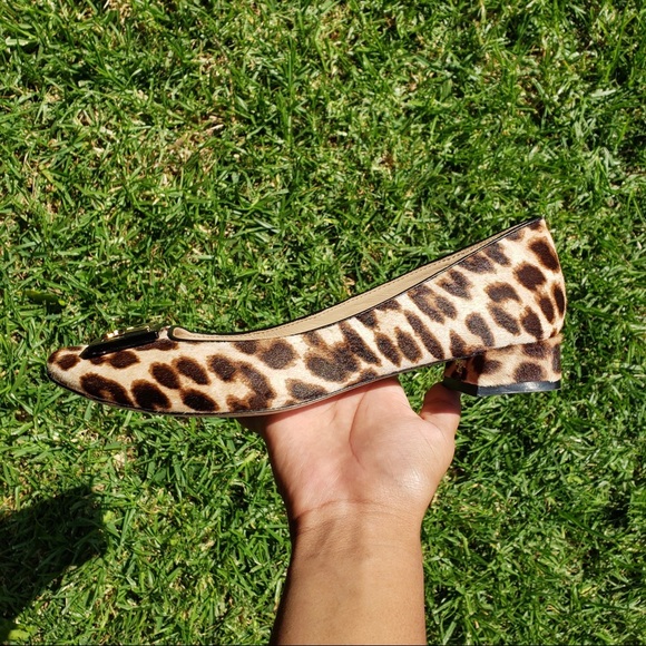 Tory Burch Gigi Leopard Calf Hair Block Heel Pumps - Picture 4 of 9